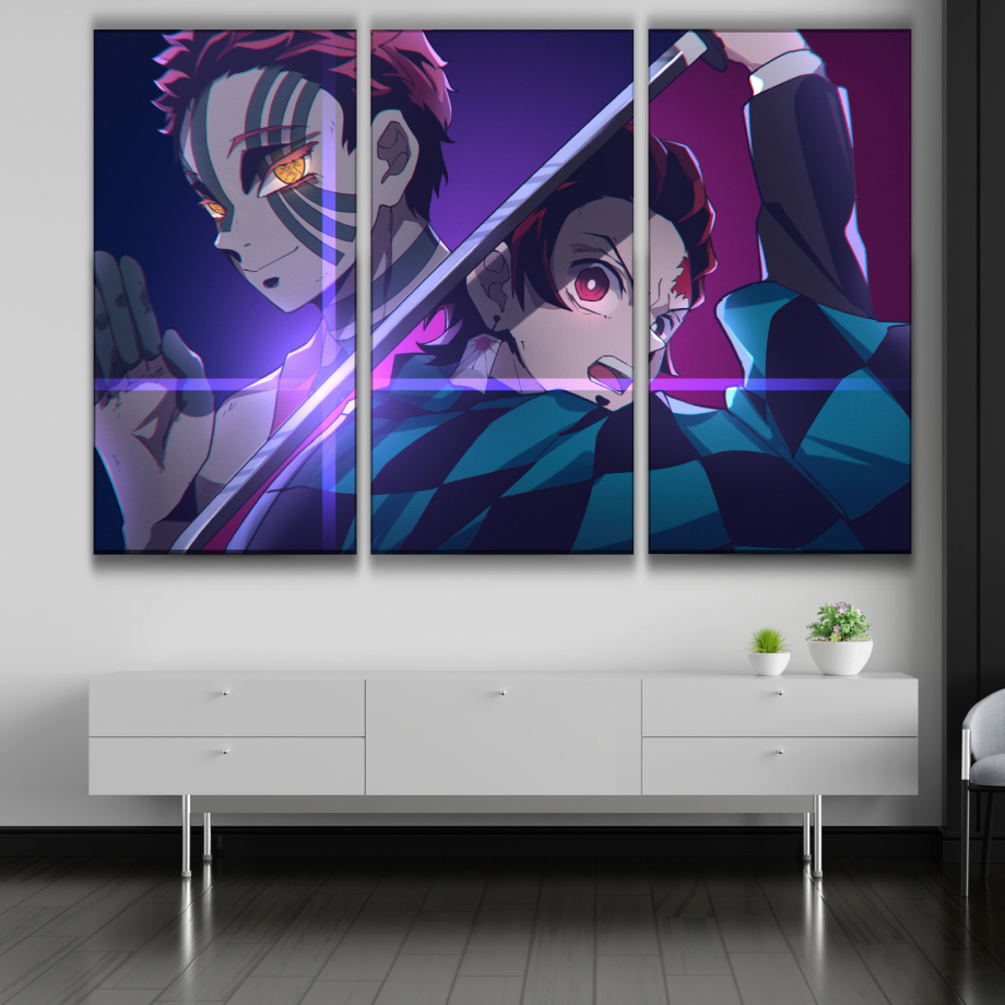 Akaza and Tanjiro Poster