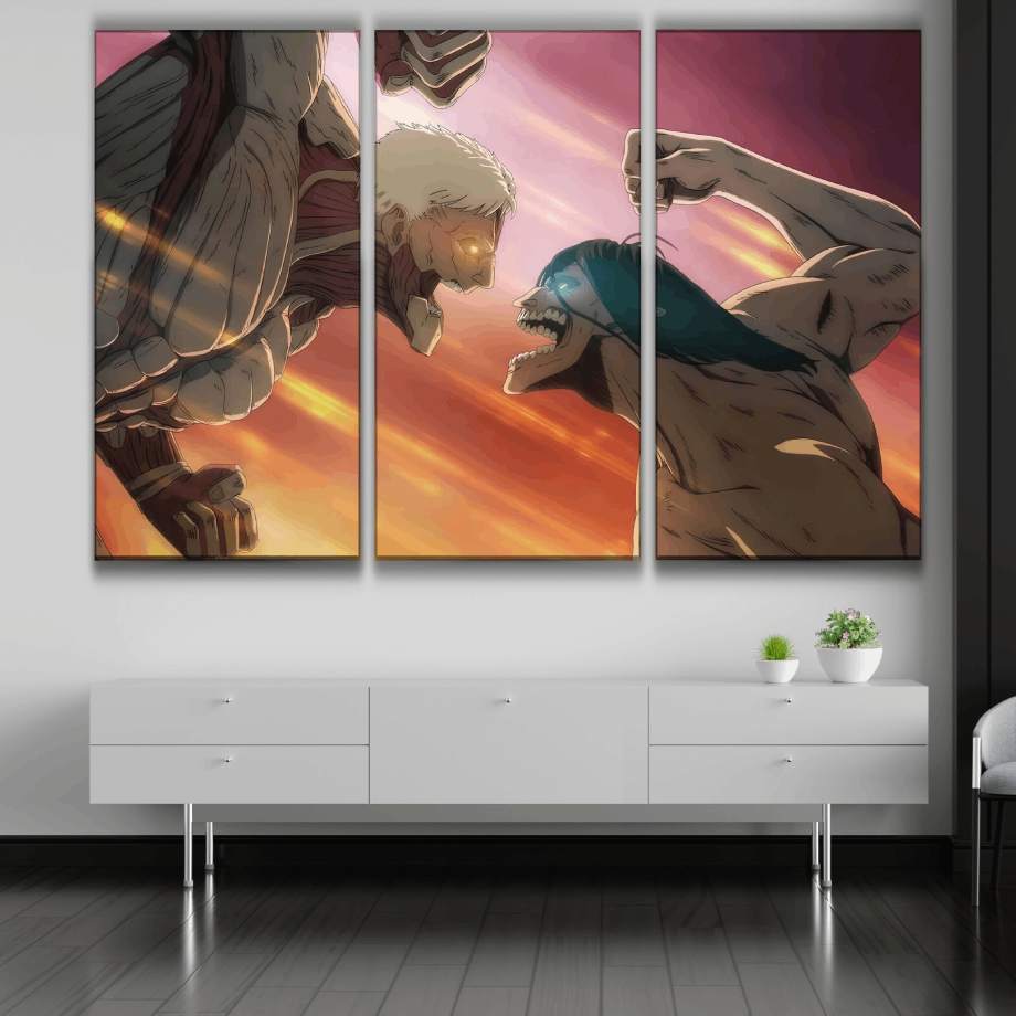 Attack Titan vs Armored Titan Poster