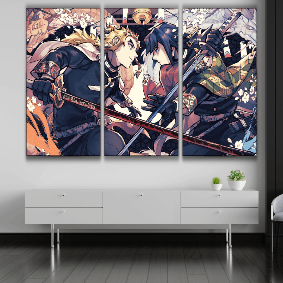 Demon Slayer Giyu and Rengoku Poster