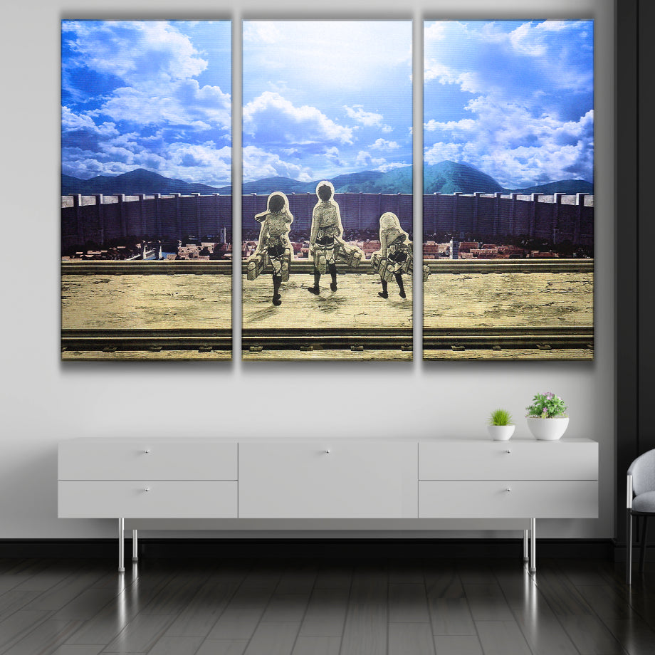 Mikasa, Eren and Armin Poster