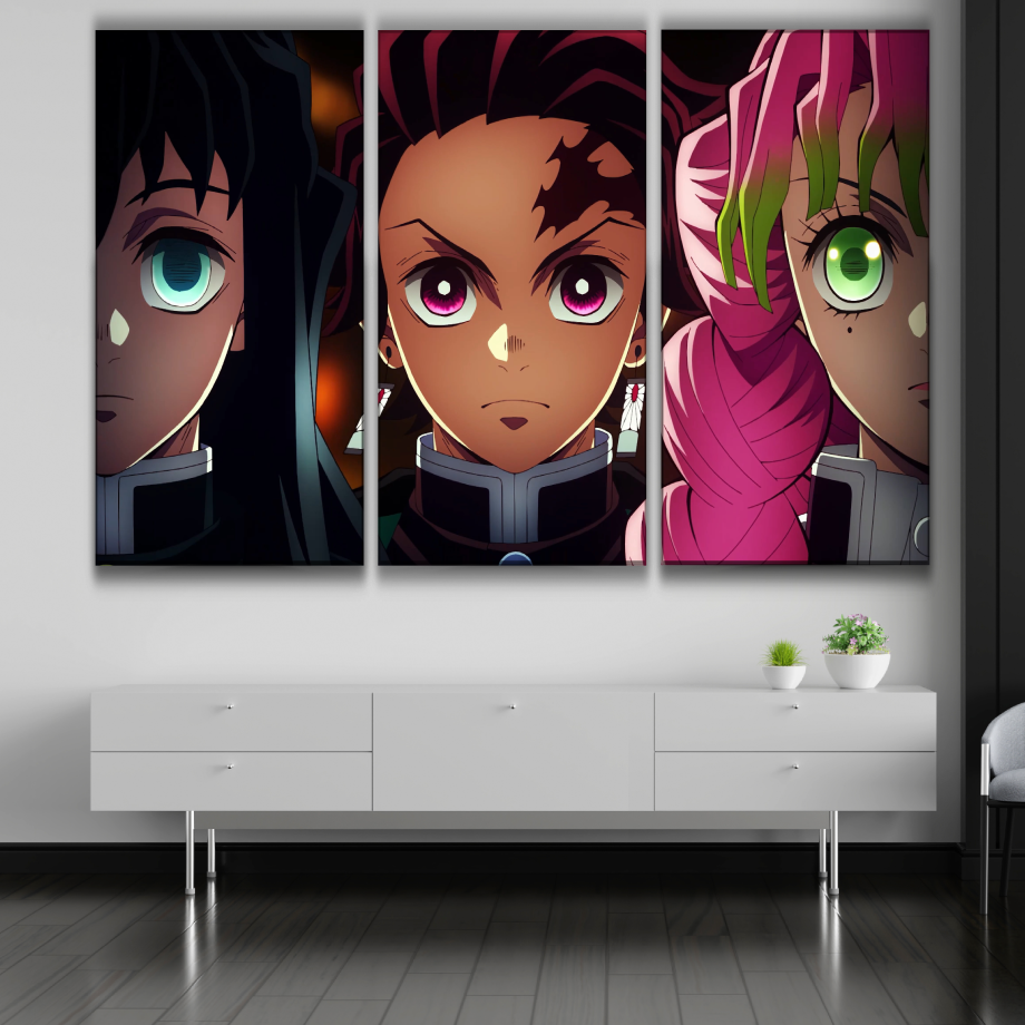 Muichiro, Tanjiro and Mitsuri Poster