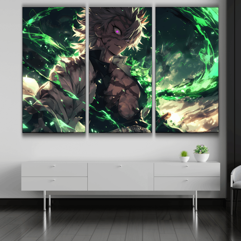 Sanemi Anime Art Poster
