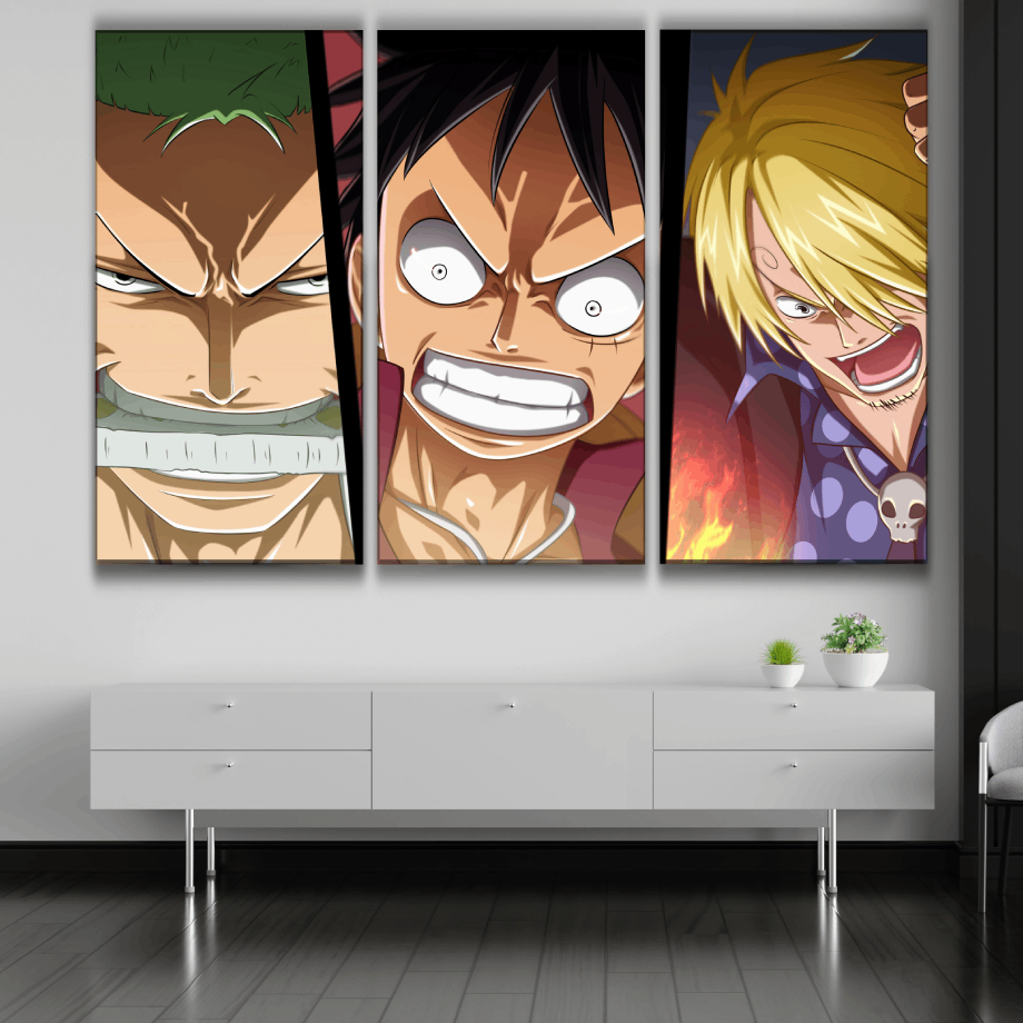 Zoro, Luffy, and Sanji Poster