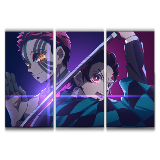 Akaza and Tanjiro Poster