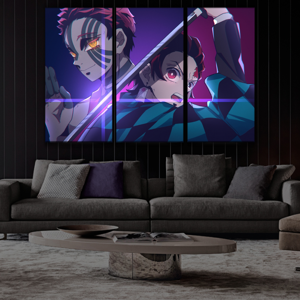 Akaza and Tanjiro Poster