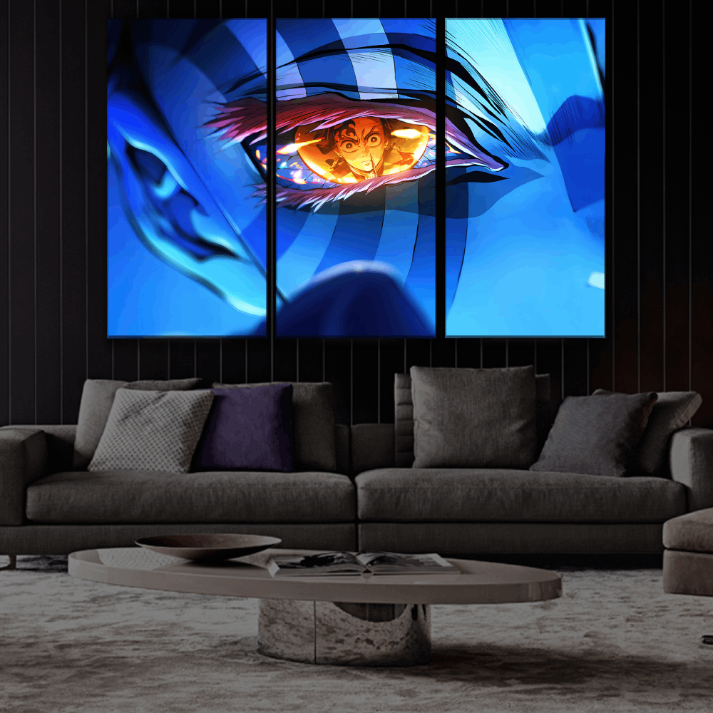 Akaza and Tanjiro Art Style Buy Wall Poster