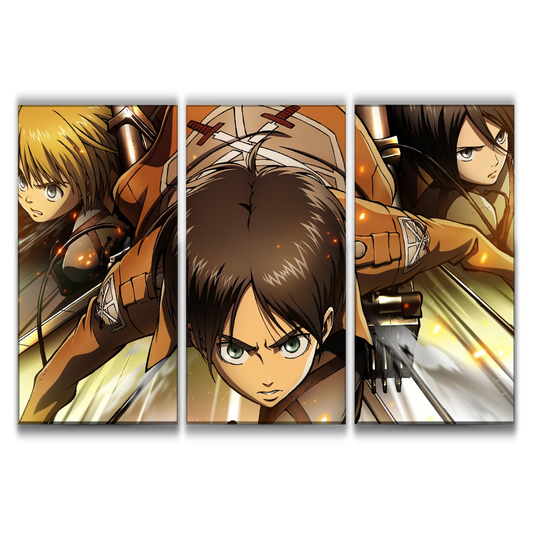 Armin, Eren and Mikasa Poster