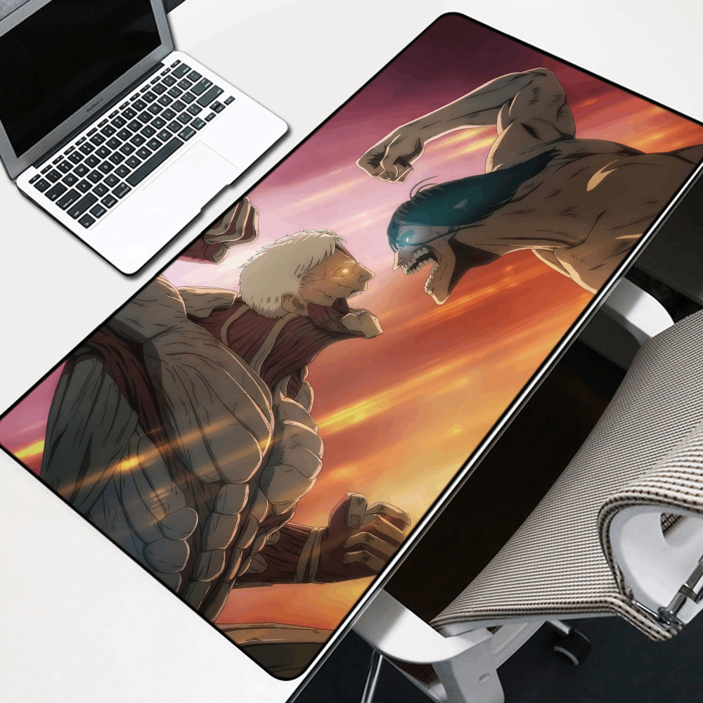 Attack Titan vs Armored Titan Mouse Pad