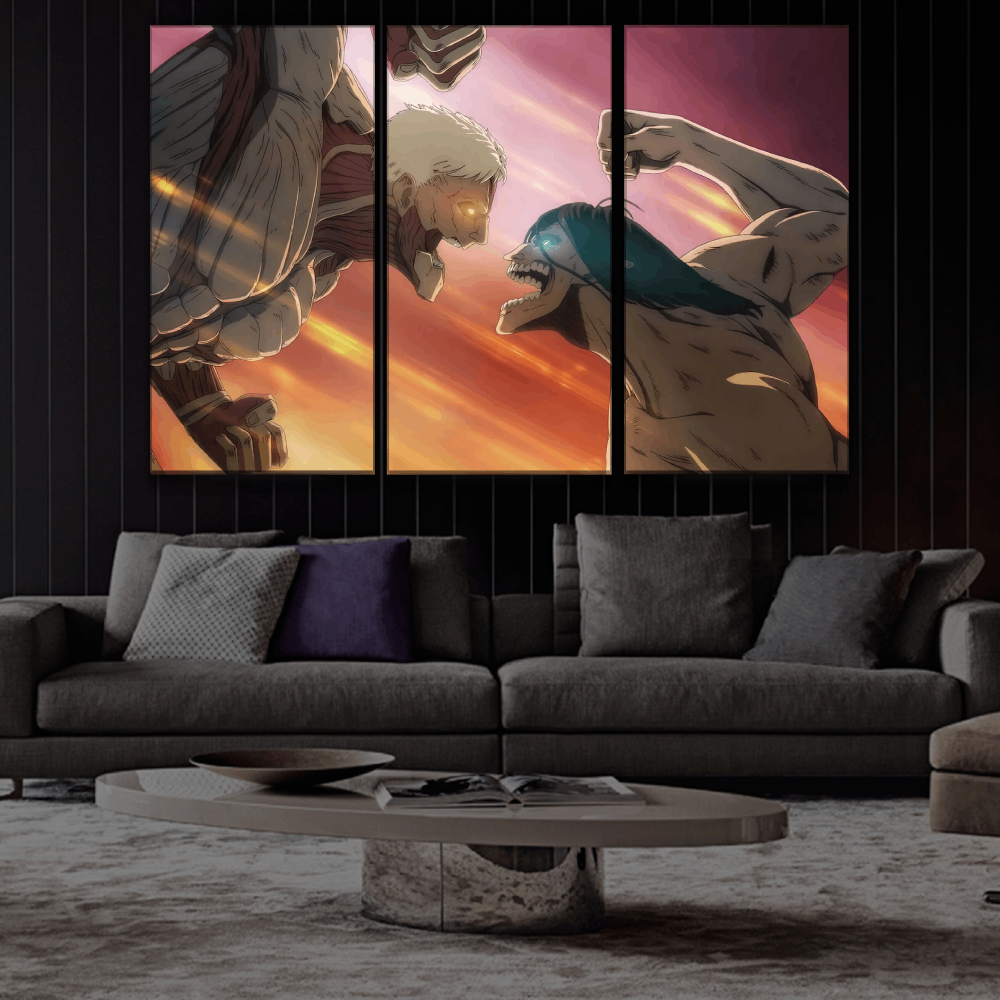 Attack Titan vs Armored Titan Buy Wall Poster