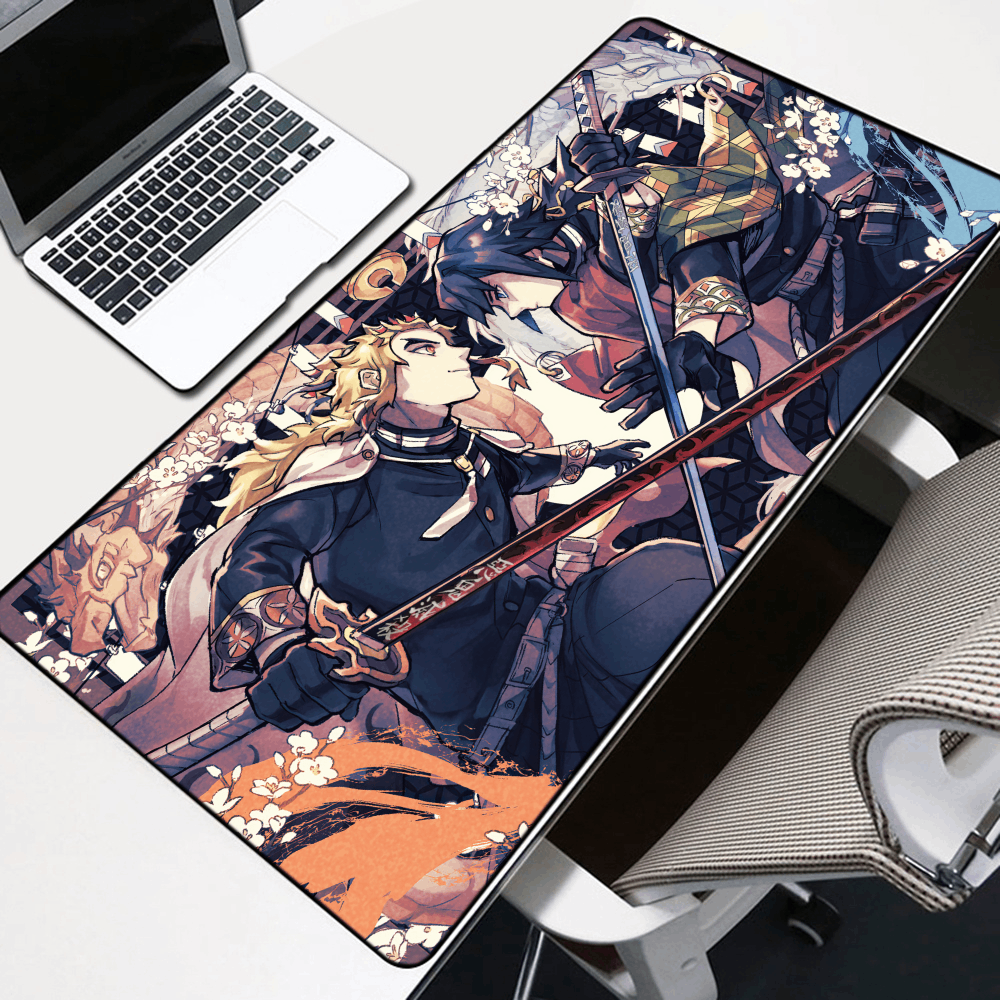 Demon Slayer Giyu and Rengoku Mouse Pad