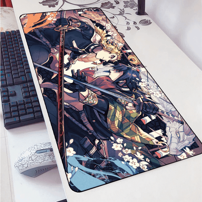 Demon Slayer Giyu and Rengoku Mouse Pad