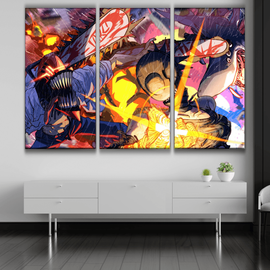 Denji Vs Reze Poster