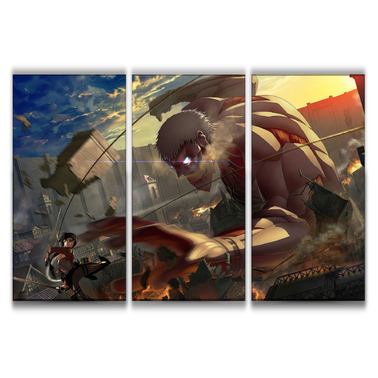 Mikasa vs Armored Titan Poster