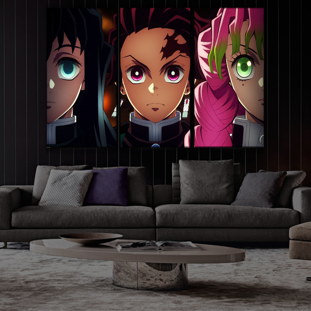 Muichiro, Tanjiro and Mitsuri Poster