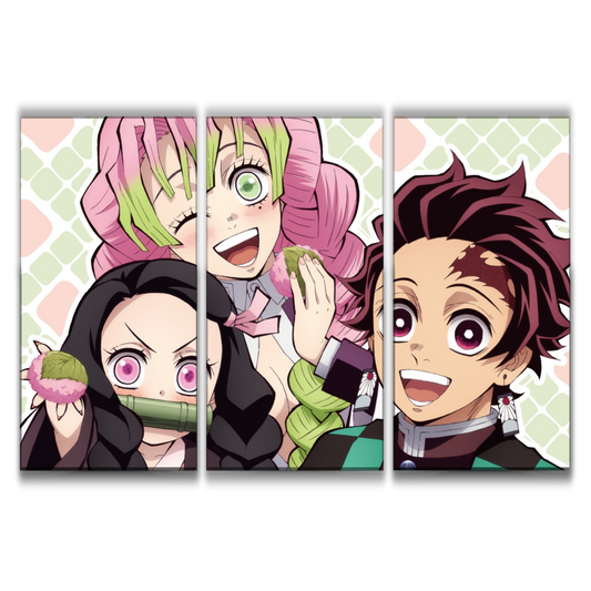Nezuko, Tanjiro and Mitsuri Poster