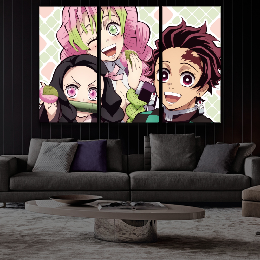Nezuko, Tanjiro and Mitsuri Poster
