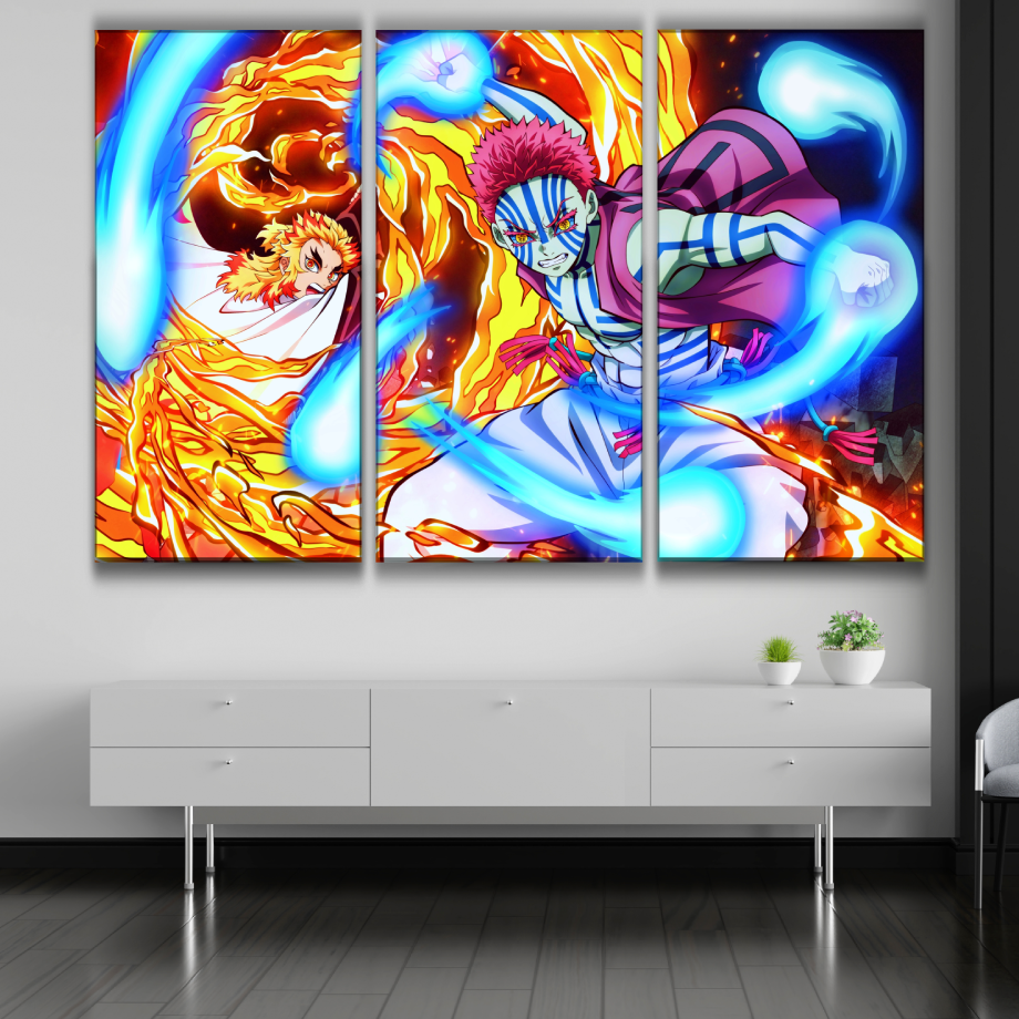 Rengoku and Akaza Poster