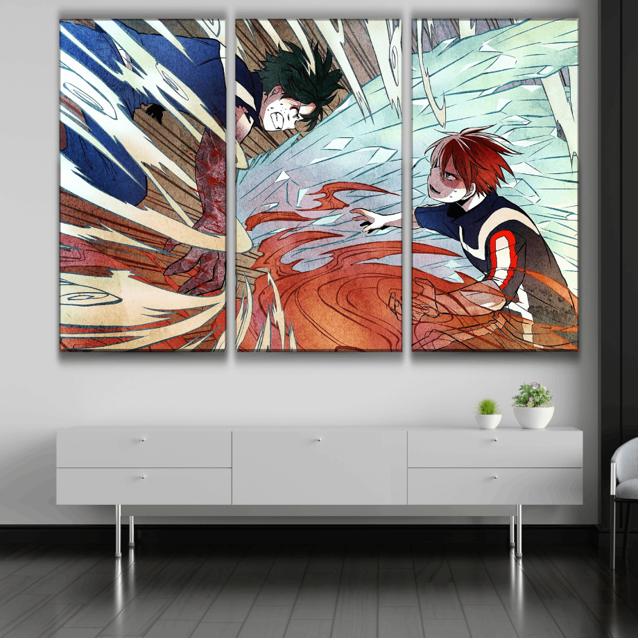 Shoto vs Deku Poster