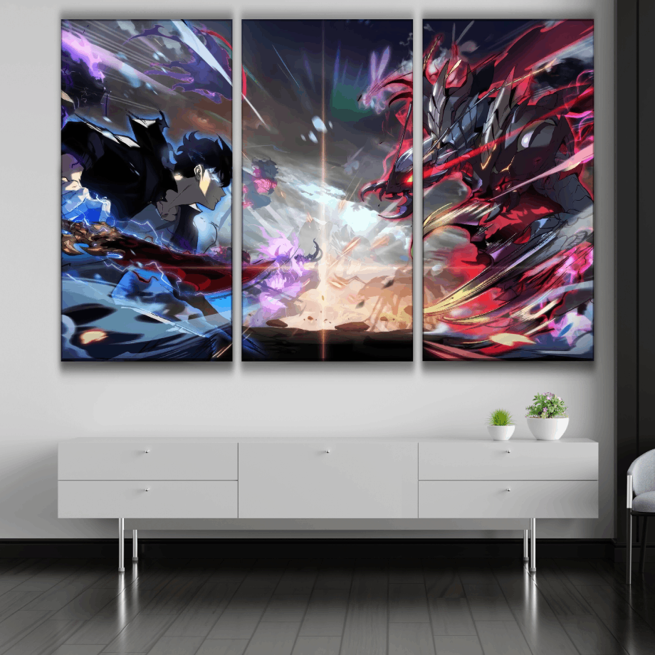 Sung Jin-woo vs Beru Buy Wall Poster