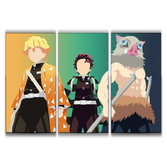Zenitsu, Tanjiro and Inosuke Poster