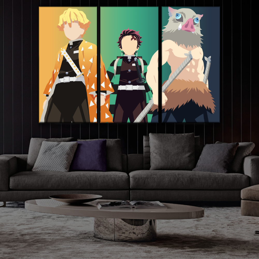 Zenitsu, Tanjiro and Inosuke Poster
