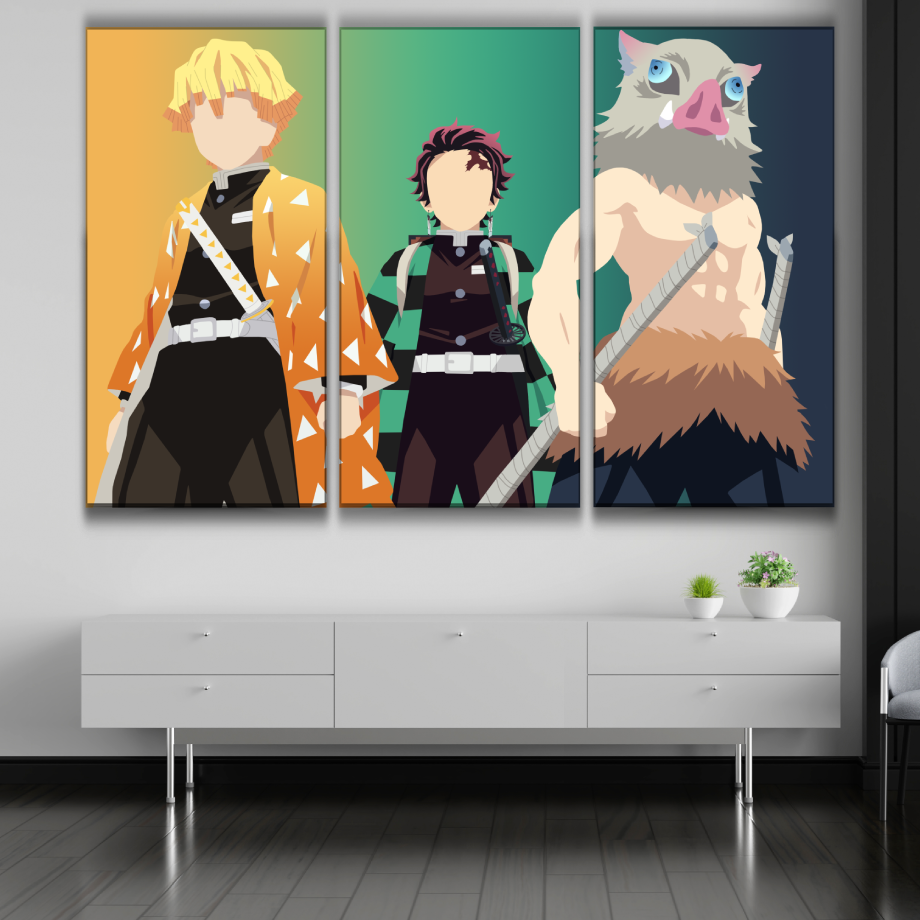 Zenitsu, Tanjiro and Inosuke Poster