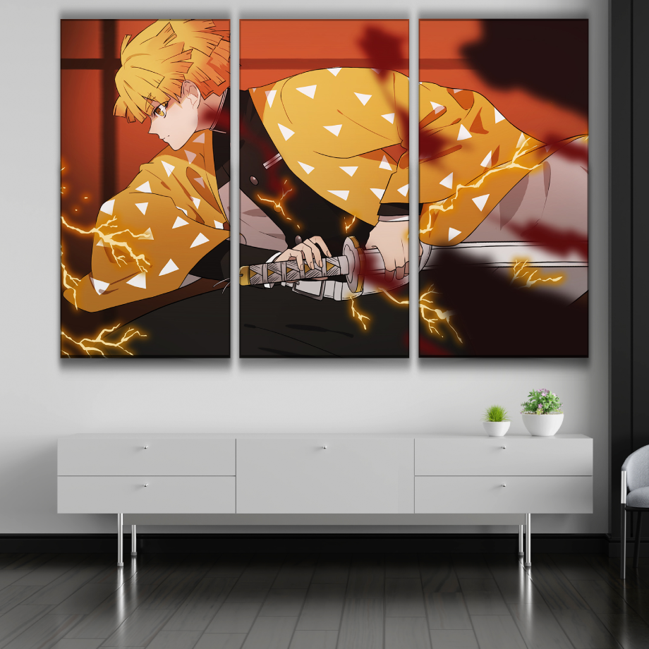 Zenitsu Agatsuma Canvas Poster